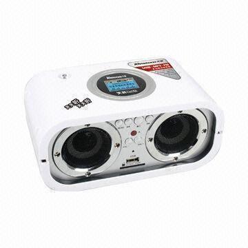 China LCD Display SD/MMC and USB Card Reader Speaker With FM Radio + Remote Control wholesale