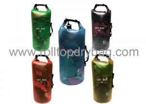 China 10l Black Roll Top Dry Bag 0.3mm Adjustable Trasparent Pvc Material 19 X 56 Cm wholesale