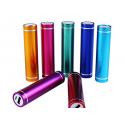 2600mAh Aluminum Lipstick Power Bank Cylinder Portable Charger 18650 Battery for sale