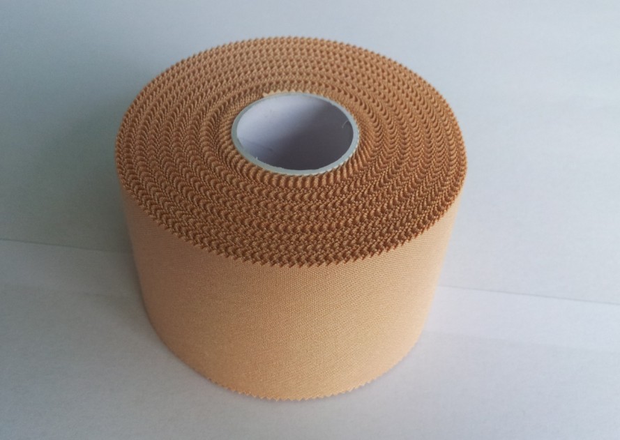 China High-quality Tan Coloured Rayon Cloth And Porous Zinc Oxide Adhesive Sports Strapping Tape wholesale