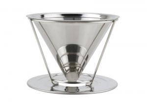 China Premium Manual Brewer Pour Over Coffee Cone With Stainless Steel Filter wholesale
