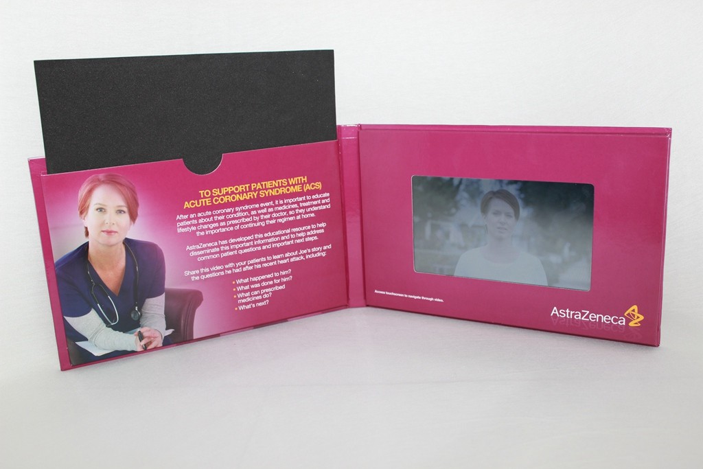 China Promotional custom Video In Folder , lcd video mailer for fair display wholesale