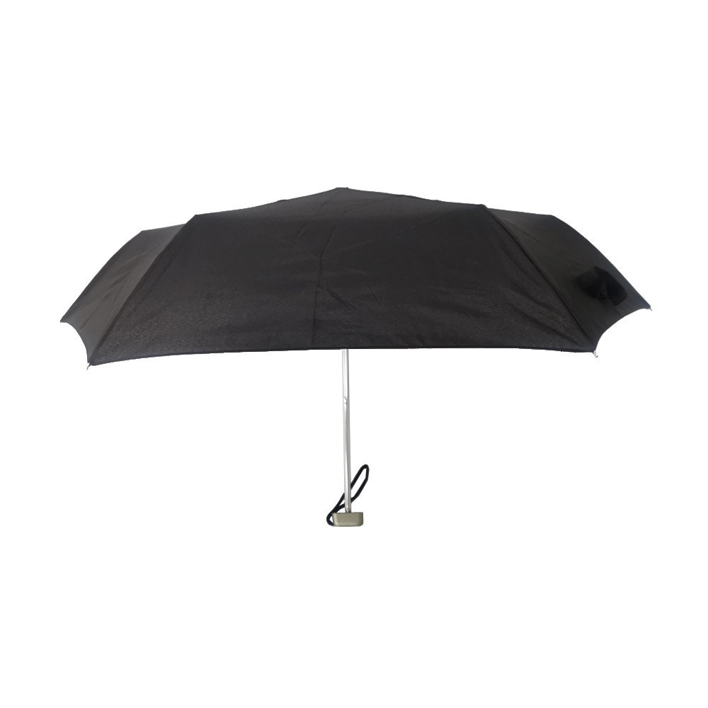 Quality Black Super Light Compact Umbrella Flat Plastic Handle 190T Pongee Fabric for sale