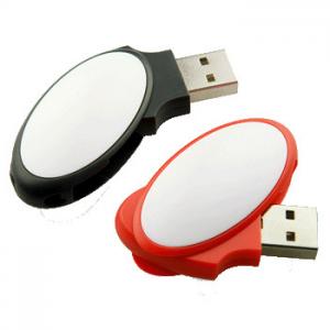 China Oval Shaped  4gb Usb Swivel Flash Drive  USB2.0 Plastic Material  51*20*10mm wholesale
