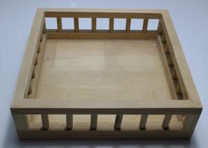 China Custom Wood Serving Tray With Handle , Pine Wood Personalized Wooden Beer Tray wholesale