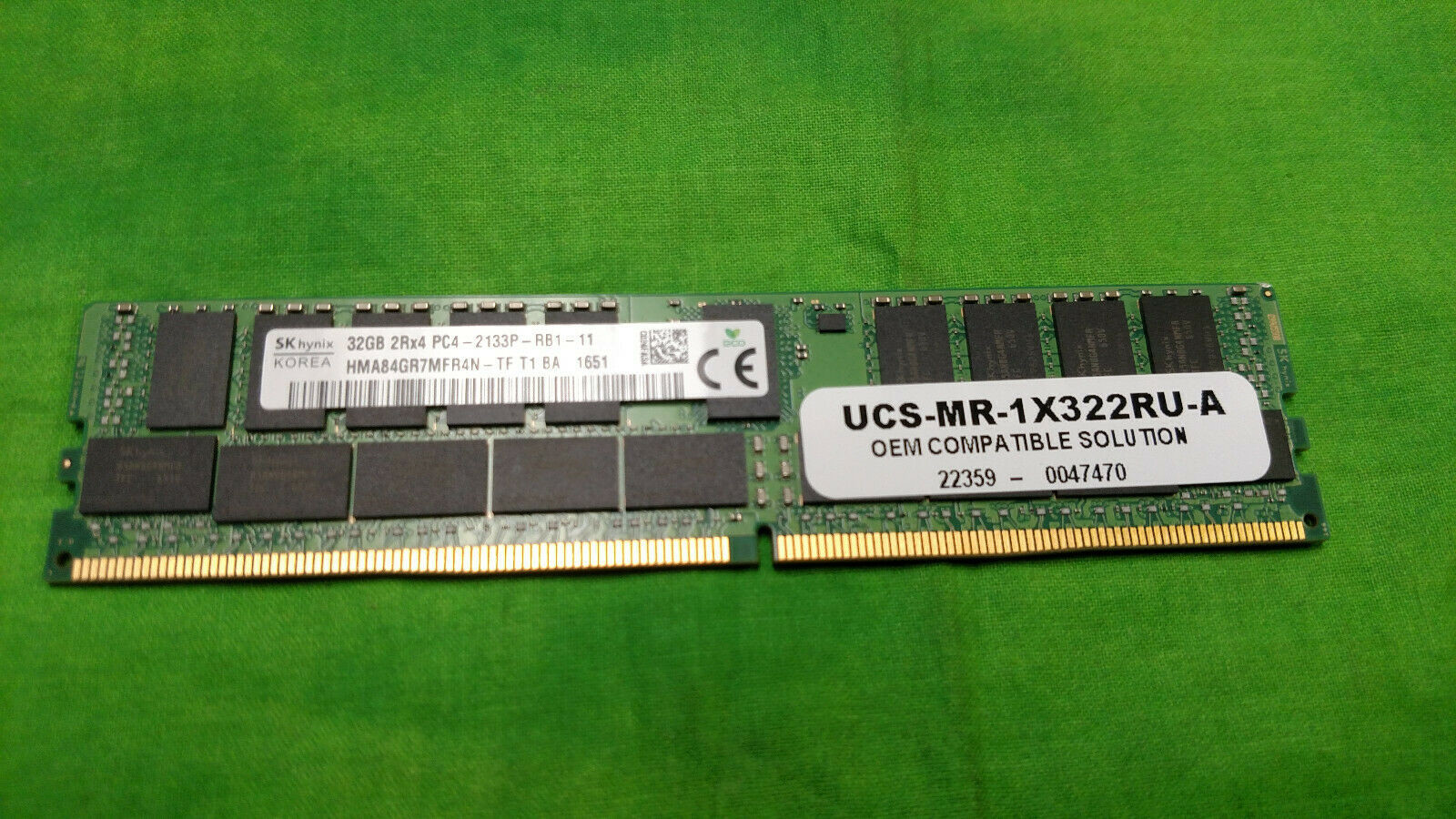 China DDR4 2133MHz 2RX4 RDIMM PC4 17000 ECC Memory 32GB 1.2V AMY Cisco UCS-MR-1X322RU-A wholesale