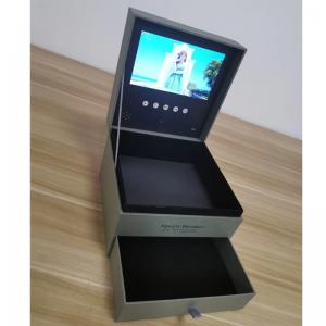 China Pu leather video player box with screen display,boot logo ,lcd video box with gb battery wholesale
