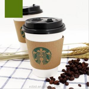 China paper coffee cup sleeve 7oz hot drink paper cups with handle big tea cup wholesale