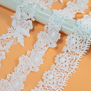 China Cotton edge trim white sewing assorted eyelet lace fabric manufacturer crochet lace webbing trimmed lace on sale