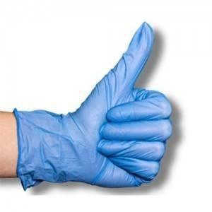China Blue Medical Examination Gloves Disposable Vinyl Gloves Powder Free wholesale