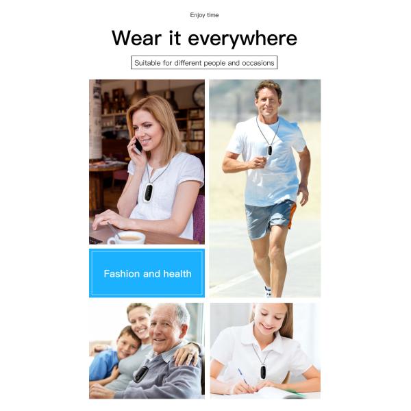 Mini Portable Wearable battery powered Air Purifier Necklace ionizer Negative Virus