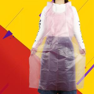 Pink Disposable Aprons , Professional Disposable Polyethylene Aprons