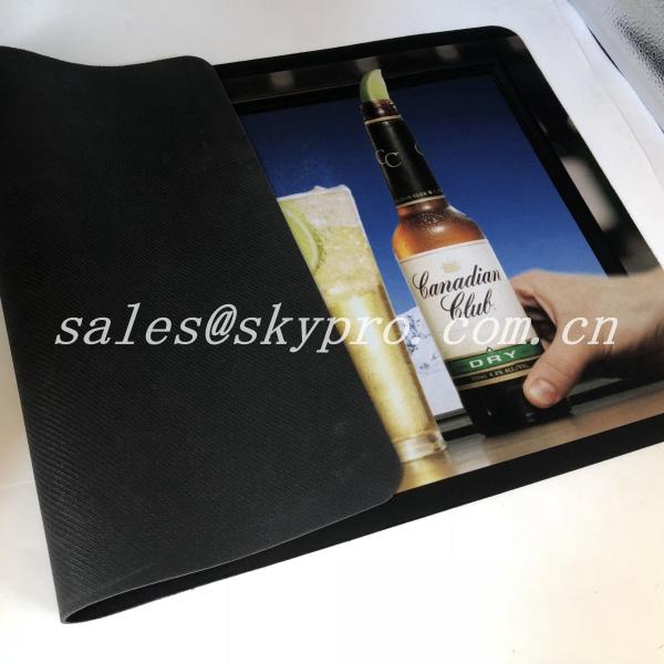 ROHS Standard Neoprene Fabric Roll Bar Mats 3D Logo Custom Printing