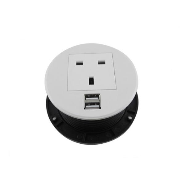 Grommet Mini Type Power Socket Outlet Abs Material Easily Flips Over
