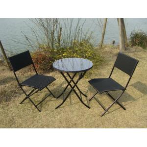 Pool / Beach Leisure Resin Wicker Chair Set With Aluminum Frame