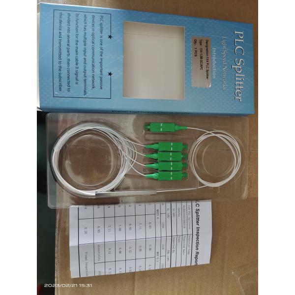 1x4 PLC Fiber Splitter Mini Module 900um SC/APC Singlemode