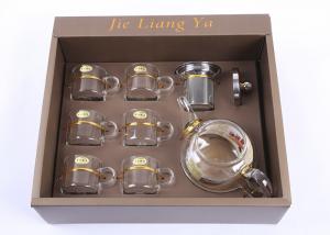 China Professional Loose Tea Gift Sets Borosilicate Glass Tea Infuser Teapot 500ML Kattle wholesale
