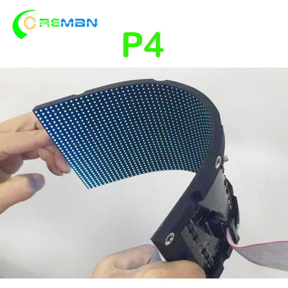 P4 256X128 Flexible Curved SMD2121 Led Matrix Module 1R1G1B