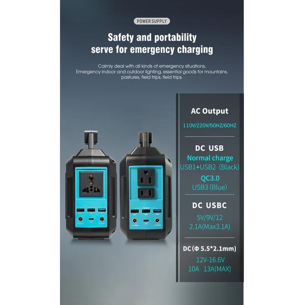 148wh Lithium Battery Portable Power Station 100W For Outdoor Camping