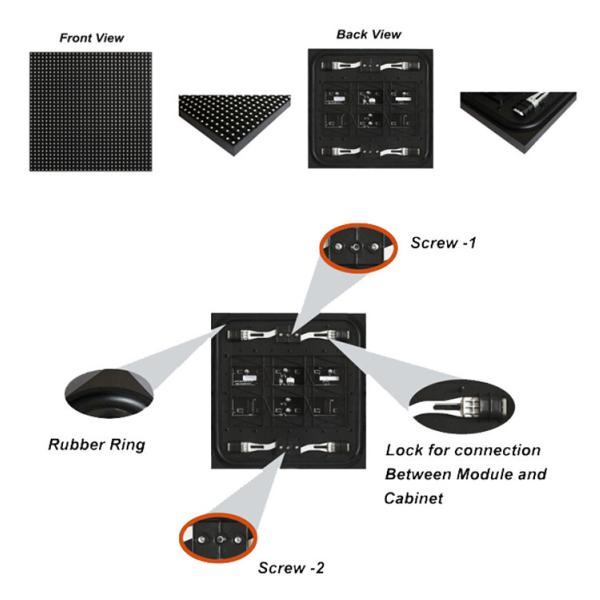 SMD 2727 P8 Front Service LED Display Nationstar Outdoor Front Access 1920Hz