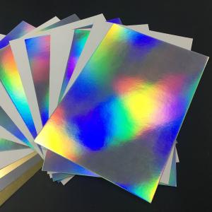 China Iridescent Holographic Paper Roll Glossy Surface Finish High Durability Glossy Paper Roll on sale