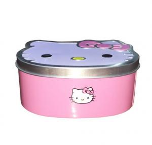 China Vintage Hello Kitty Empty Cookie Tins Customized Embossing Lid Metal Tin Jar wholesale
