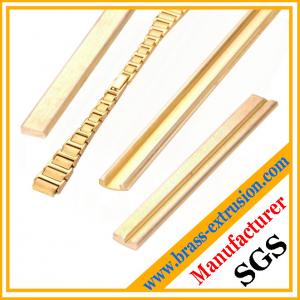China Copper alloy brass extrusions profiles sections for watch belts factory Brushed, polished, electroplated, antique on sale