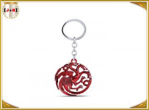 China Retractable Detachable Metal Key Chain Ring With Metal Pendant Laser Engraved Logo wholesale