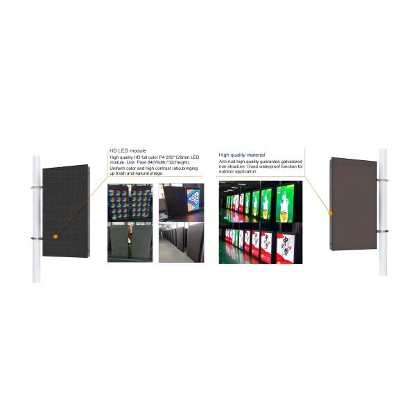 Pole LED Display for Advertising Standing Street LED Screen