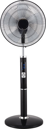 Quality LED display 16inch figure 8 oscillating movement stand fan black with remote control for sale