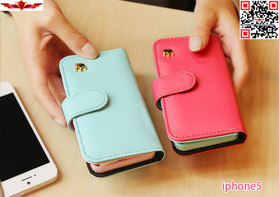 New Arrival Crown Type PU Flip Leather Cover Case For Iphone 4 4S 5 5S Multi Color