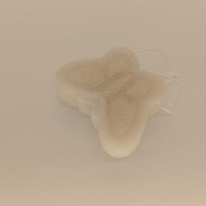 China Butterfly Shape Konjac Facial Sponge Set Yellow Body Shop Soft Facial Sponge 5g wholesale