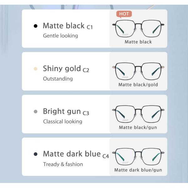 Al Mg Lightweight Glasses Frames Titanium With Non Prescription Lenses