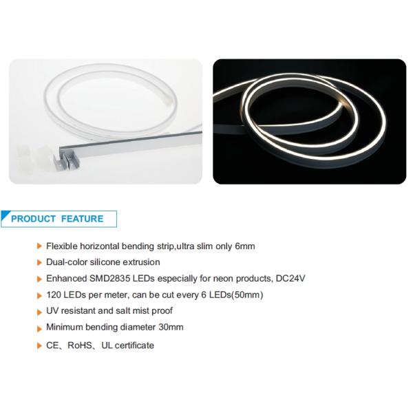 Silicone Coated LED Flexible Tube Lights 120 Degrees Viewing Angle
