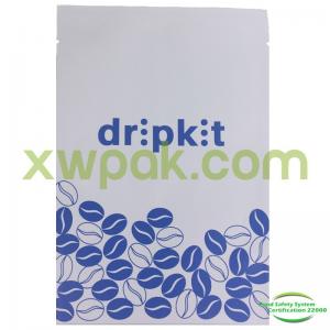 China Ground Coffee Disposable Coffee Filter Bags / PE Kraft Drip Coffee Packets wholesale