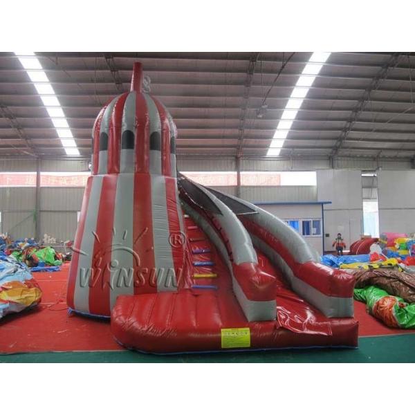 Helter Skelter Inflatable Water Slide With Air Blower And Repair Kits