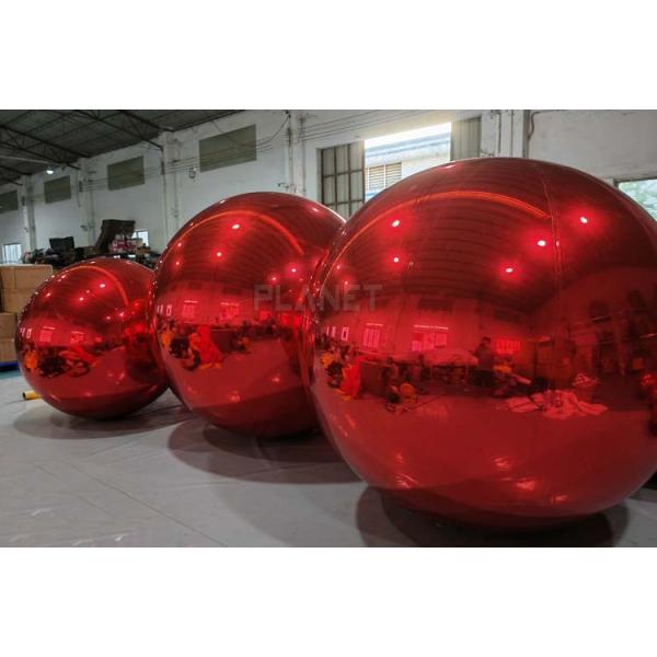 Giant Durable PVC Hanging Resuable Big Red Shiny Ball For Decoration