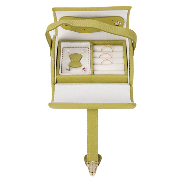 Lock Mirror Cabinet Portable Travel Jewelry Box All Sides With Full Cover