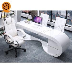 China Artificial Stone Curved Executive Desk Shaped Customized Requirement wholesale