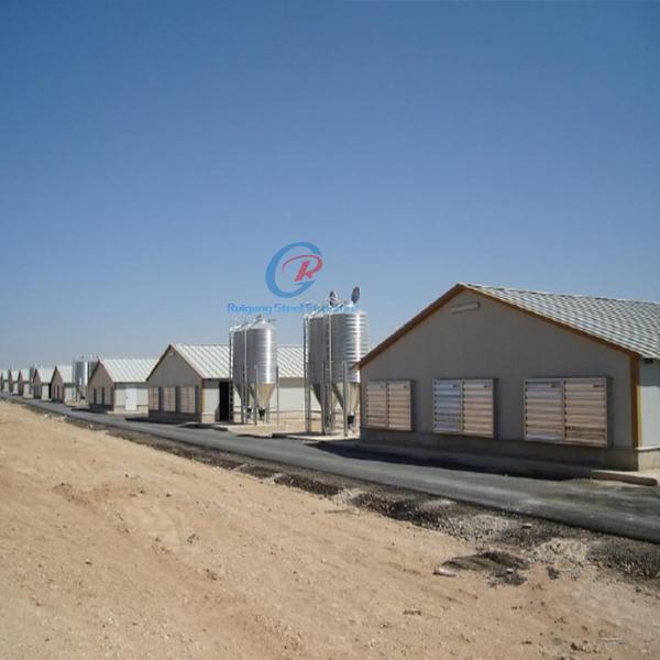 Quality Galvanised Steel Structure Poultry House Customized With Insulated Panels for sale