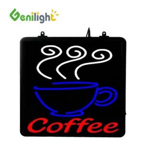 Safe Voltage LED Coffee Donuts Shop Sign Genilight Indoor 22*13inch with SDK