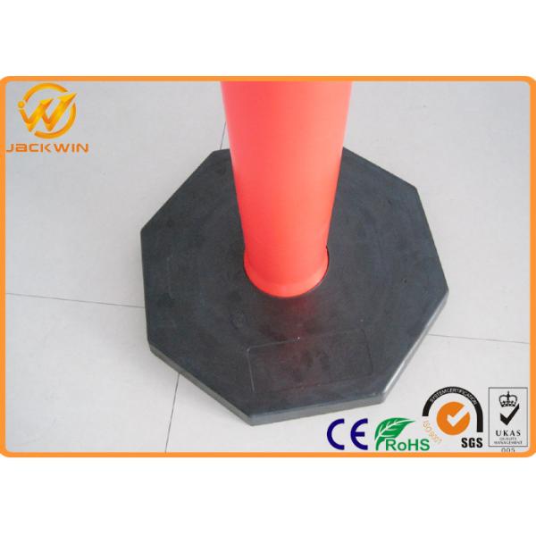 Flexible Reflective Traffic T - TOP Delineator Post for Road Safety Fluorescent Orange