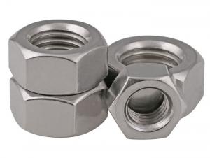 China Stainless Steel 304 / 316 Hexagon Head Nut Plain Finish Grade 10 Metric DIN 934 JIS wholesale