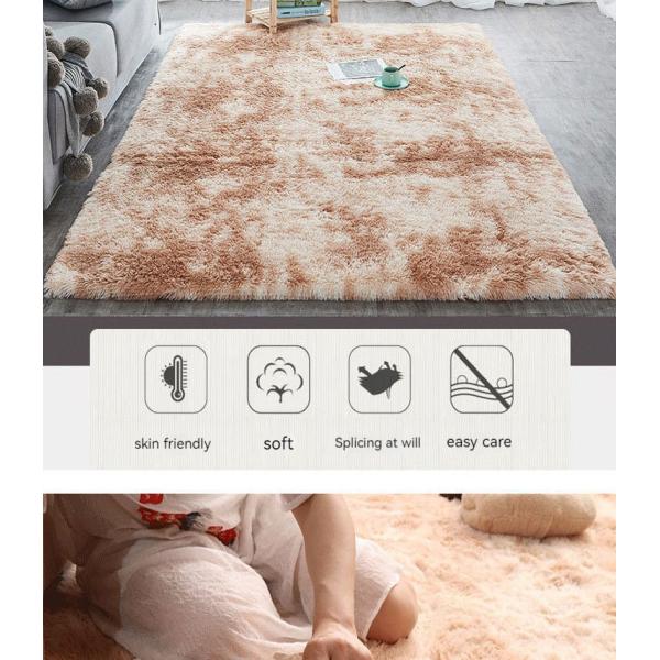 Abstract Pattern Faux Sheepskin Fur Area Rugs for Floor Mat Carpet in Living Room
