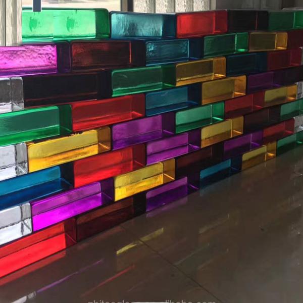 Durable and Functional Colored Solid Glass Blocks Glass Bricks For Wall