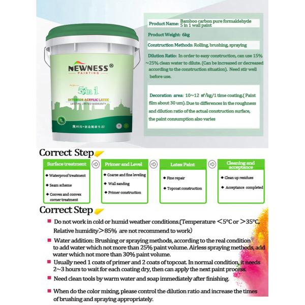 Healthy Indoor Emulsion Matt Paint with 20KG/BUCKET Volume and State Liquid Coating