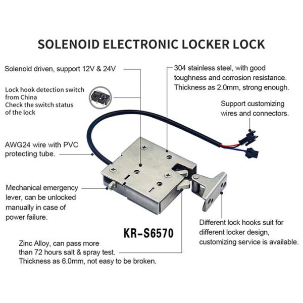 Smart Coin Operated Automatic Magnetic Cabinet Lock Rotary Gym Lockers Lock Elektromagnetisch Slot