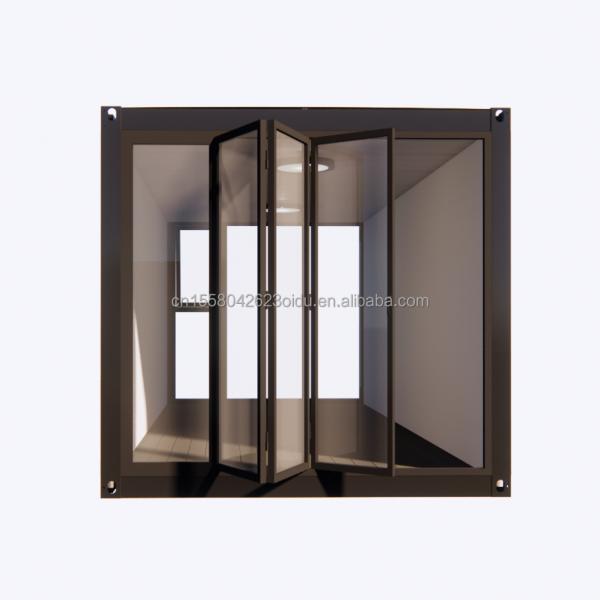 Conveniently Portable Flat Pack Sandwich Panel Architecture Container for Coffee Bar Convenience Store or Camping Site