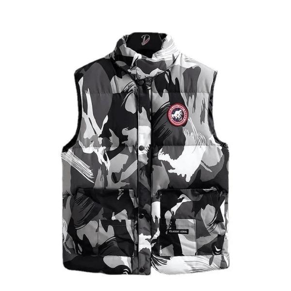 Down Cotton Stand Collar Canada Plus Men&prime;s Goose Down Coat Down Vest Outdoor Men