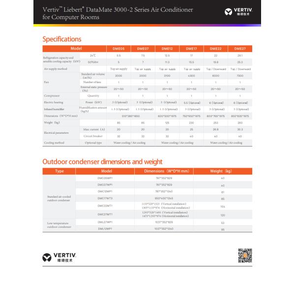 Vertiv Liebert DME3000-2 Precision Industrial Air Conditioner 5KW 7KW 12KW 17KW 22KW 27KW